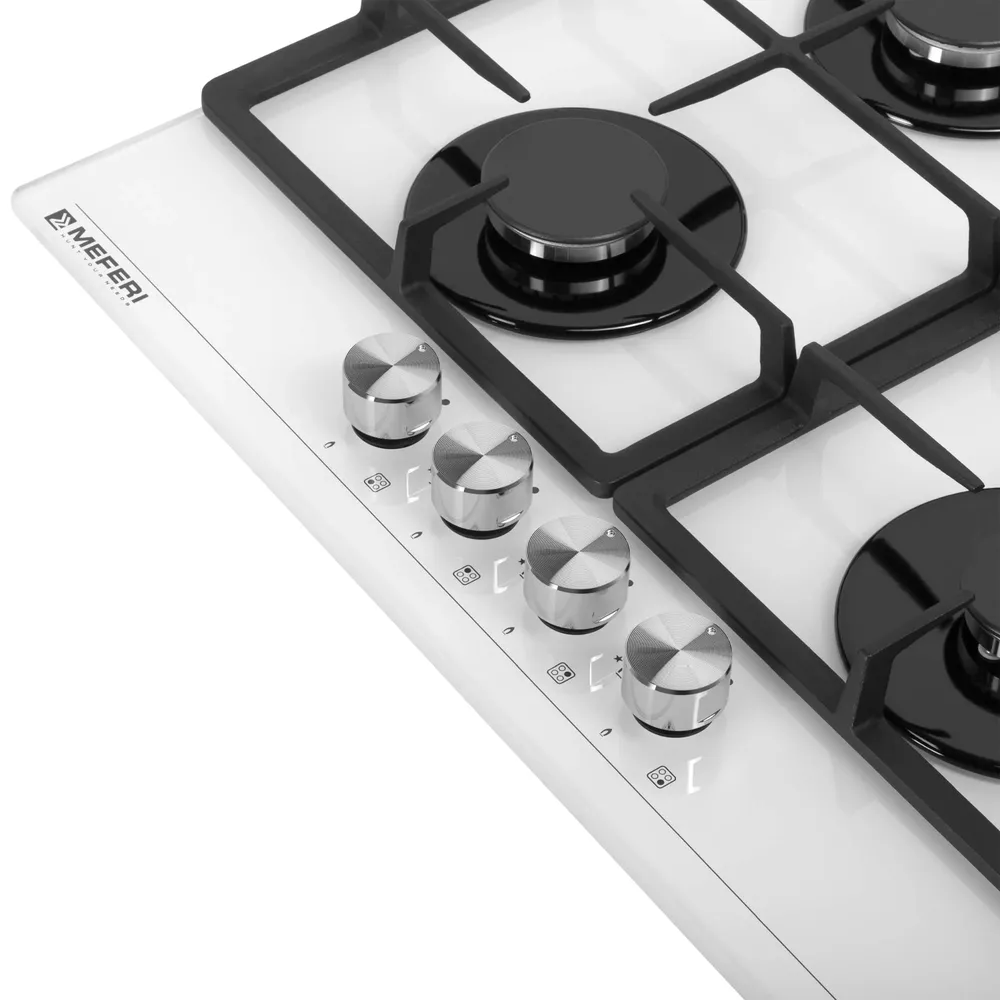 Детальное фото товара: MEFERI MGH604WH GLASS POWER газовая поверхность