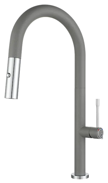 Детальное фото товара: Rivelato ASTI 3972500 grigio/cromo, смеситель, гранит, серый/хром