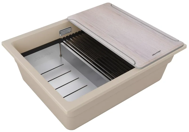 Детальное фото товара: Paulmark LUMI-MULTI SINK 55, мойка, гранит, латте