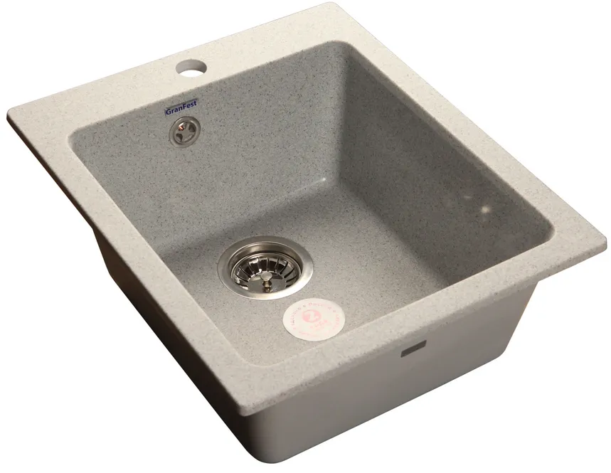 Детальное фото товара: GranFest PRAKTIK GF-P-505, мойка, мрамор, серый