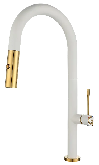 Фото товара: Rivelato ASTI 3972500 brina/oro, смеситель, гранит, иней/золото