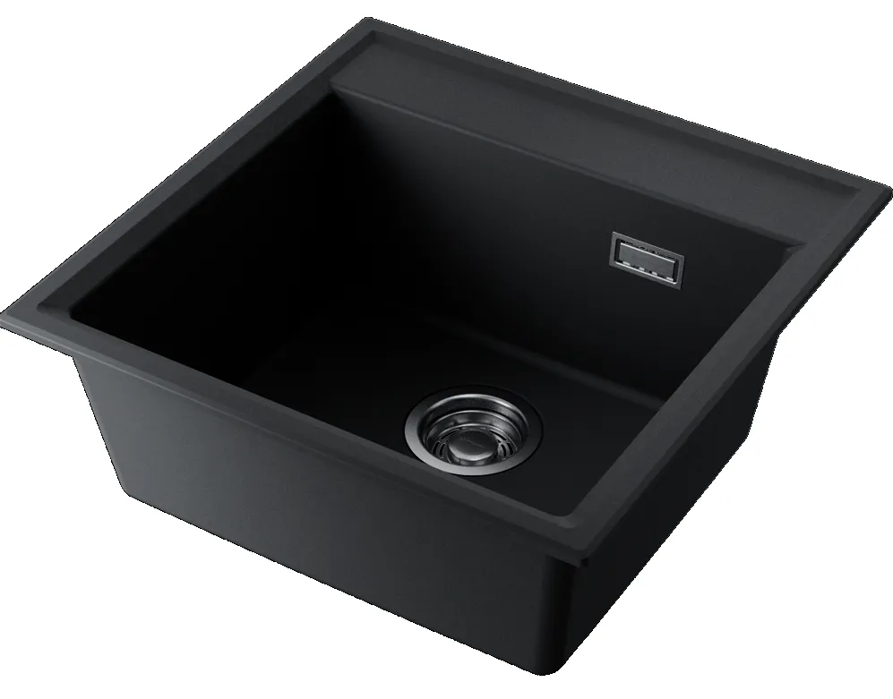 Детальное фото товара: Omoikiri Daisen 51-BL, мойка, гранит, черный