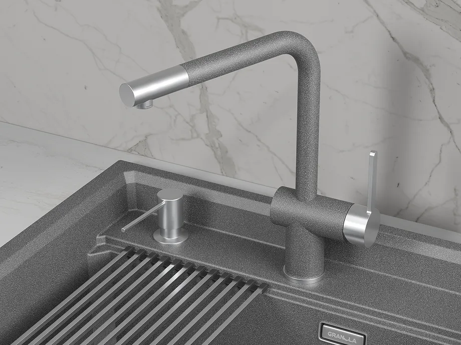 Детальное фото товара: GRANULA 5017 смеситель, гранит, графит