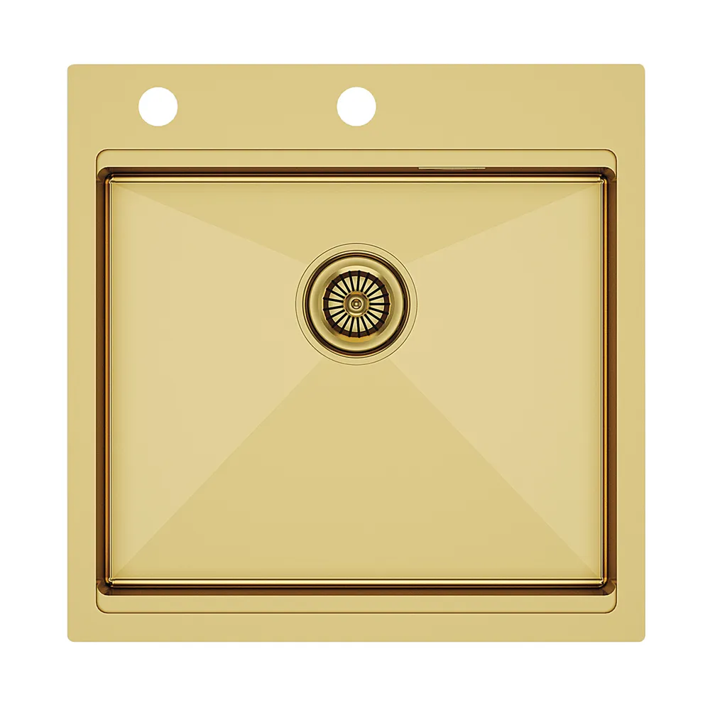 Фото товара: Paulmark KRONER-PRO 51, мойка, нержавеющая сталь, брашированное золото