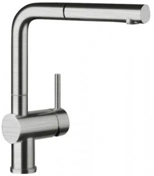 Фото товара: Blanco Linus-S, смеситель, нержавеющая сталь полированная, рычаг справа