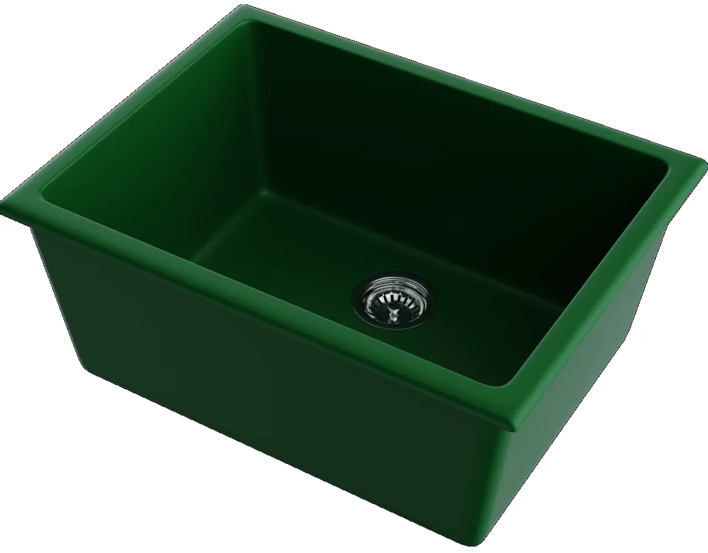 Детальное фото товара: Omoikiri Okinoshima 61-U/I-RG Matt, мойка, керамика, royal green