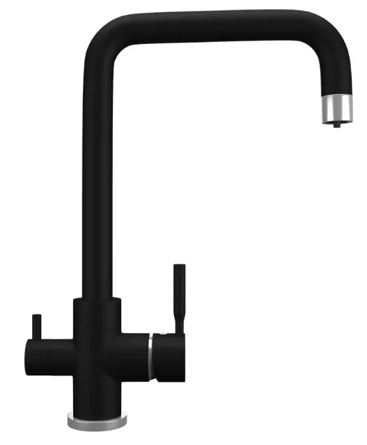 Фото товара: Maunfeld MFQT-19B, смеситель, гранит, черный