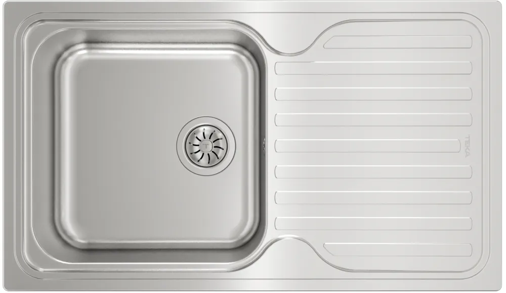 Детальное фото товара: Teka CLASSIC 1B 1D POLISHED, мойка, нержавеющая сталь полированная