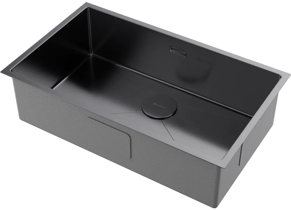 Детальное фото товара: Omoikiri Taki 74-U/IF-GM, мойка, нержавеющая сталь/вороненая сталь