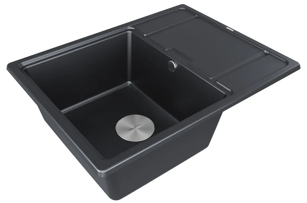 Детальное фото товара: Paulmark FLUGEN 50-650, мойка, гранит, черный металлик