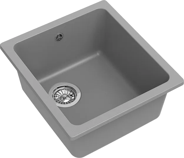 Детальное фото товара: Rivelato BERKANA BK-35 grigio metallizzato, мойка, гранит, серый металлик