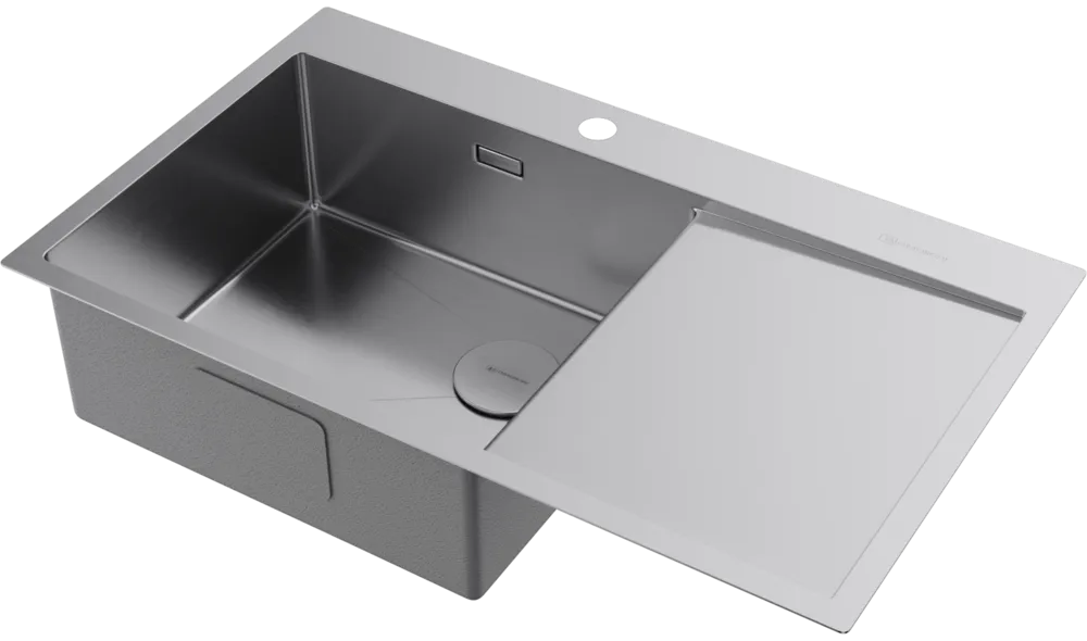 Детальное фото товара: Omoikiri Akisame 86-IN-L Side , мойка, нержавеющая сталь, чаша слева