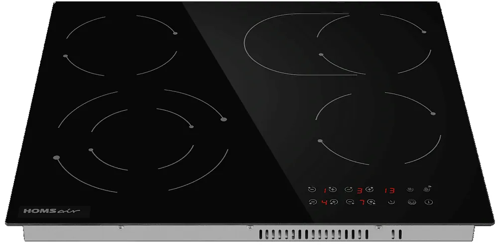 Детальное фото товара: HOMSair HVС64SMDBK стеклокерамическая поверхность