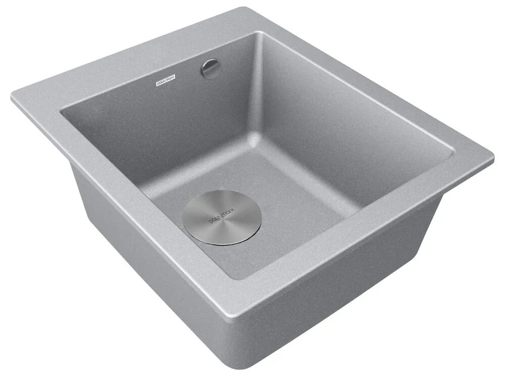 Детальное фото товара: Paulmark KANTE 40, мойка, гранит, серый металлик