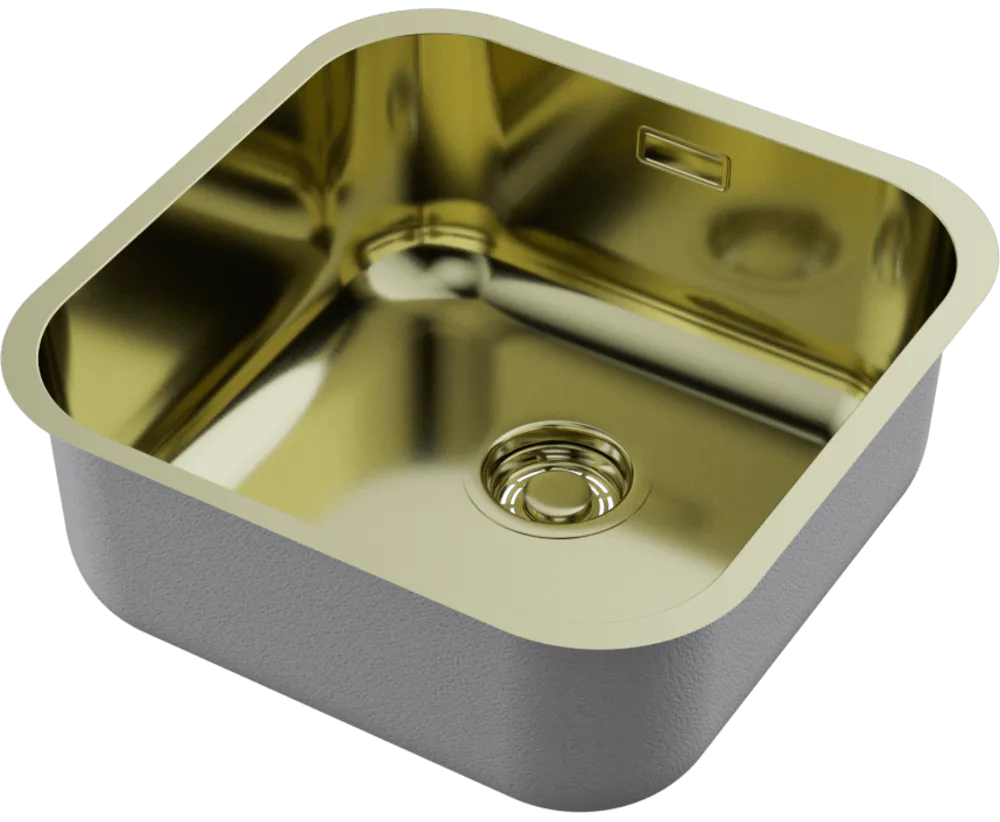 Детальное фото товара: Omoikiri Omi 44-U/I-LG, мойка, нержавеющая сталь/ светлое золото