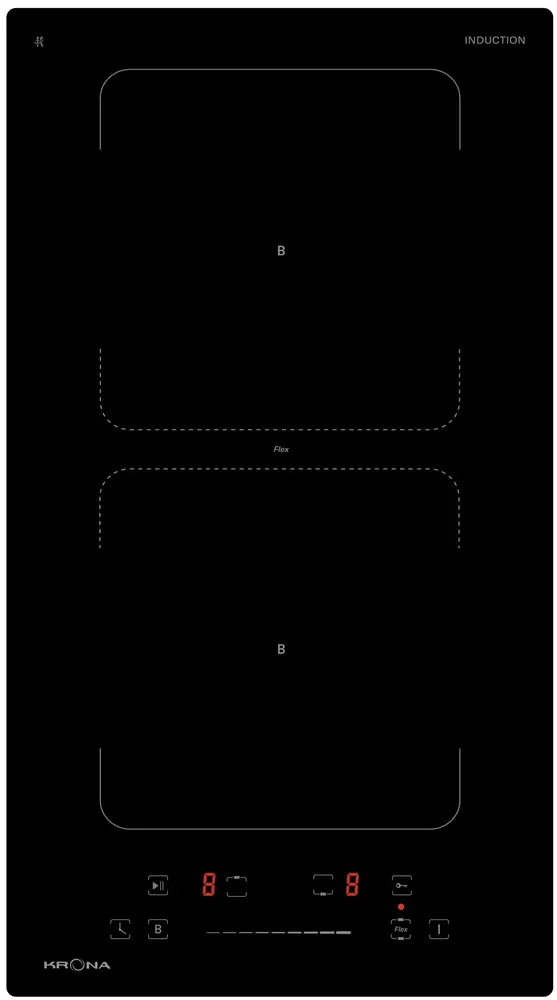Фото товара: Krona ERDE 30 BL 2BFTS индукционная поверхность