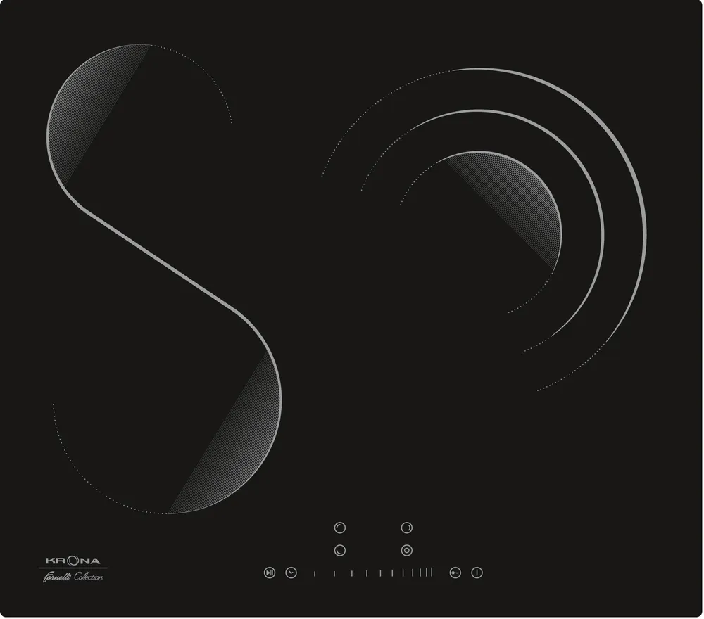 Фото товара: Krona TERZO 60 BL стеклокерамическая поверхность