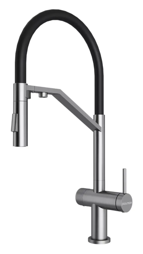 Фото товара: Paulmark ZENDER, смеситель, брашированная сталь