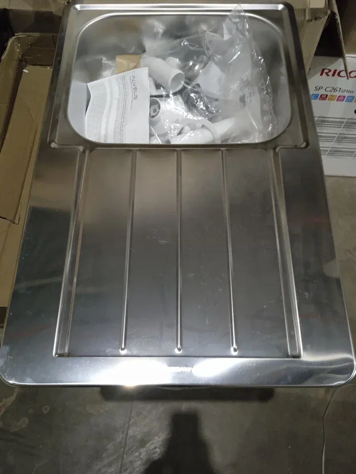 Детальное фото товара: Уценка ALVEUS LINE 80 NAT-90, мойка, нержавеющая сталь (в комплекте с сифоном 1130551)