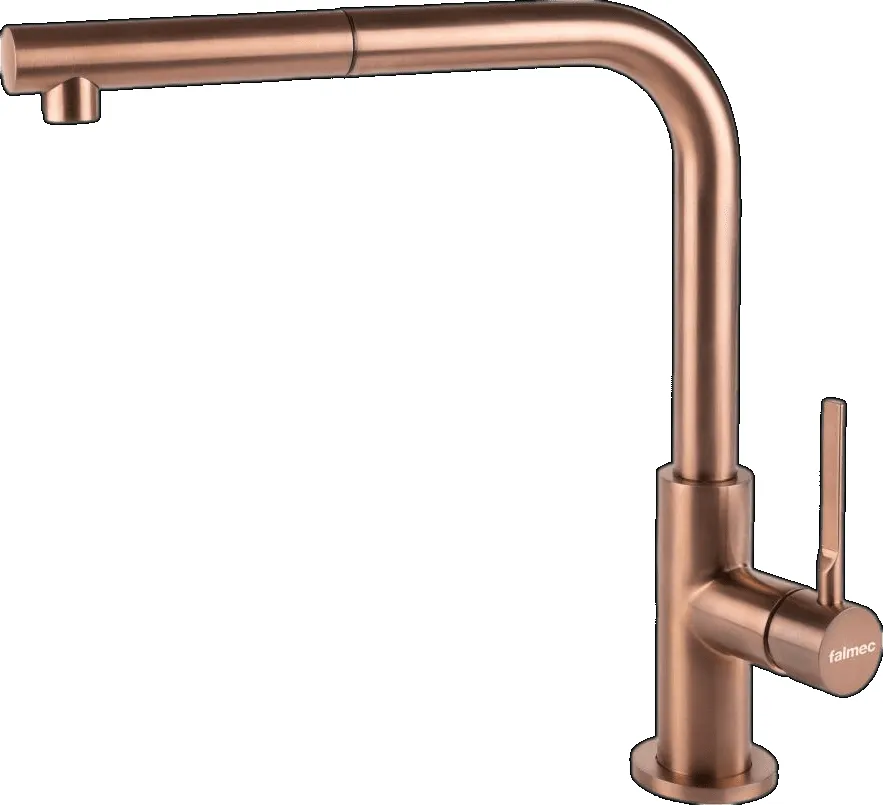 Фото товара: Falmec TREVI CORNER PVD BRUSHED COPPER BRONZE, смеситель, медь