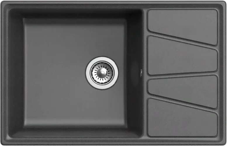 Детальное фото товара: GranFest VERTEX GF-V-780L, мойка, мрамор, графит