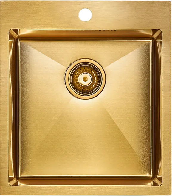 Детальное фото товара: Paulmark KRONER 45, мойка, нержавеющая сталь, брашированное золото