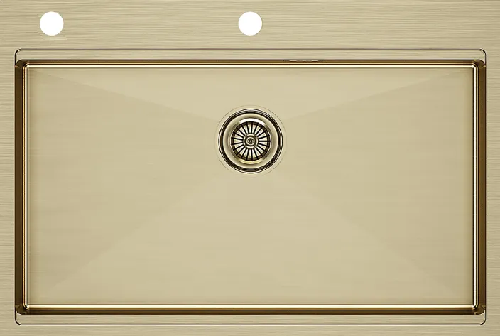 Фото товара: Paulmark KRONER-PRO 75, мойка, брашированное золото 