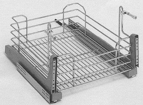 Детальное фото товара: Sige Prezenta Fix A корзина сетчатая с креплением высокого фасада в шкаф шириной 450 мм