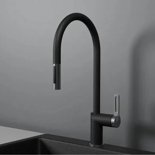 Фото товара: GRANULA 8172 смеситель, гранит, черный