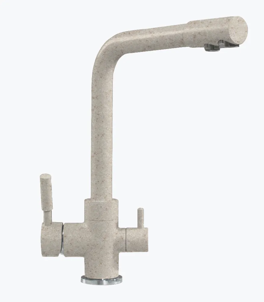 Фото товара: Polygran Высокий Дуо, смеситель, кремовый 327