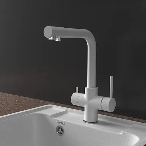 Детальное фото товара: GranFest GF-Z-5423, смеситель, гранит, серый