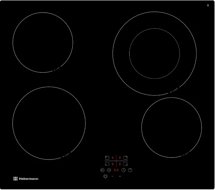 Фото товара: Hebermann HBKC 6041.1 B стеклокерамическая поверхность