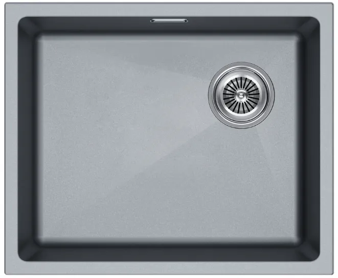 Детальное фото товара: Paulmark LUMI 55UNI-SKEW, мойка, гранит, серый металлик