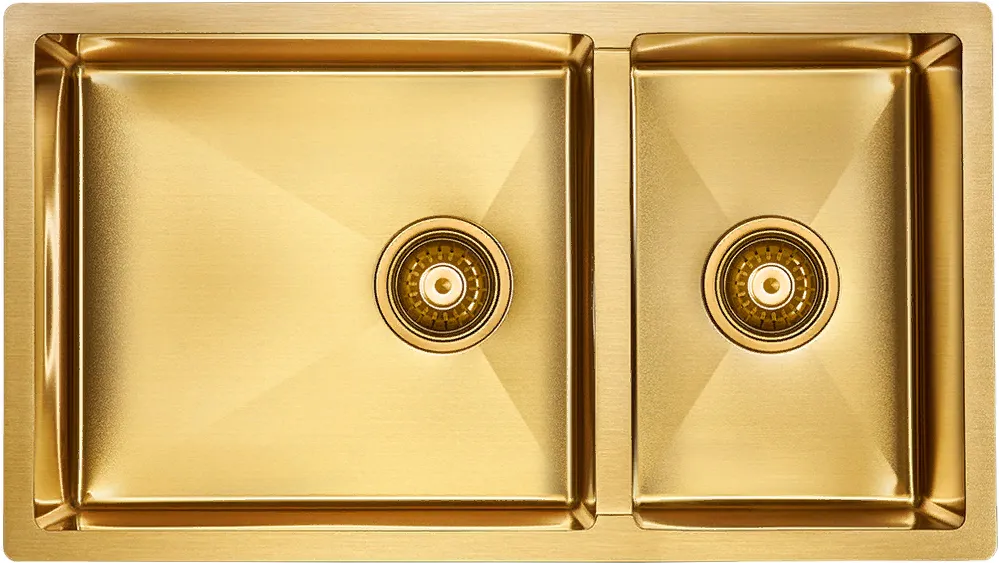 Детальное фото товара: Paulmark GERBERG 78/2S UNI, мойка, нержавеющая сталь, брашированное золото