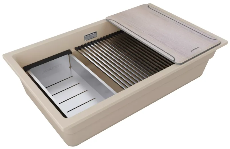 Детальное фото товара: Paulmark LUMI-MULTI SINK 74, мойка, гранит, латте
