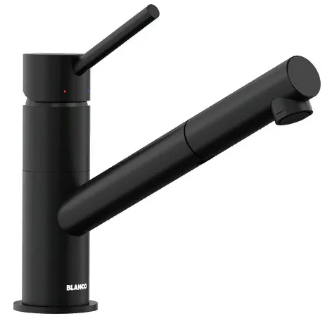 Фото товара: Blanco Kano-S, смеситель, гранит, черный матовый