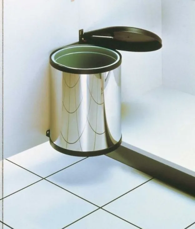 Фото товара: Hailo Mono мусорное ведро 15 л в распашной шкаф от 400 мм