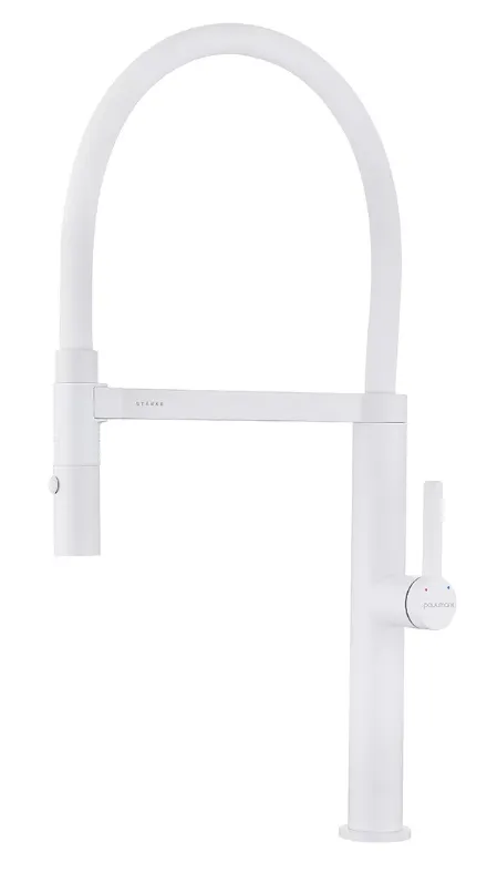 Фото товара: Paulmark LEADER, смеситель, белый матовый