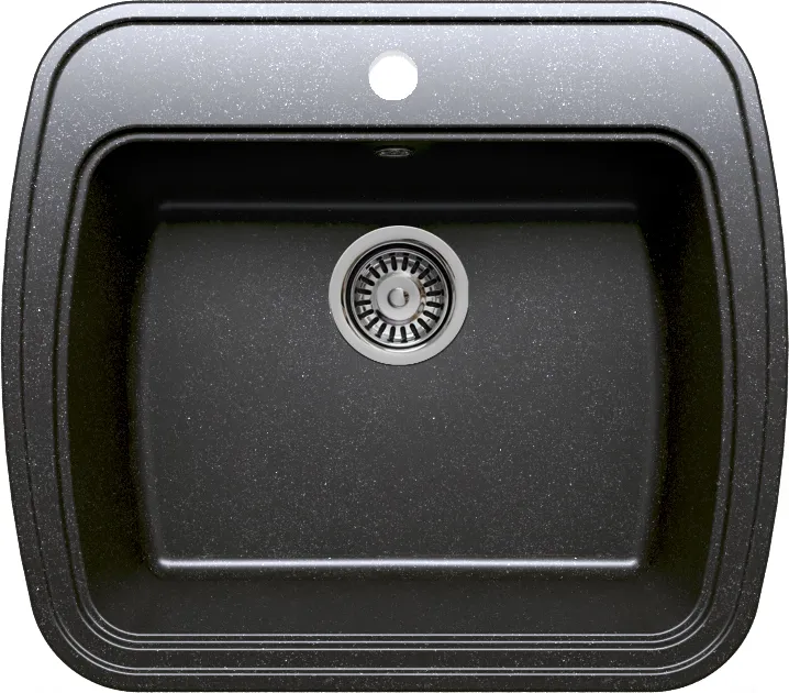 Фото товара: Krona MAGNET 1B 570*500 BLACK, мойка, гранит