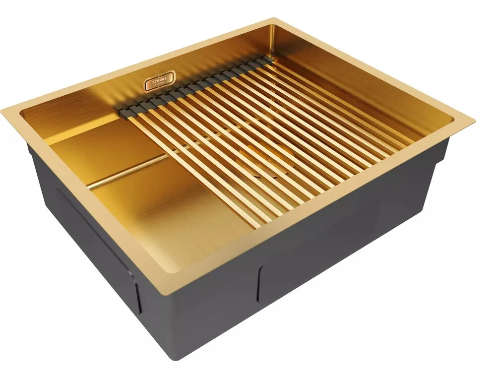 Детальное фото товара: Paulmark NEXT-PRO 54 UNI, мойка, нержавеющая сталь, брашированное золото