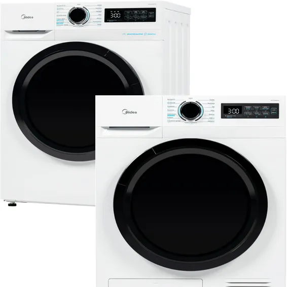 Фото товара: Midea стирка MF11914BS53/W + сушка MD1180BH60/W