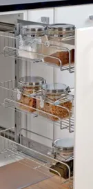 Детальное фото товара: Pelly угловая выдвижная система 200, 3 корзины, хром