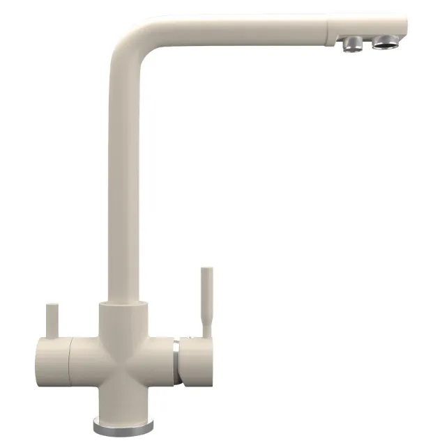 Фото товара: Maunfeld MFQT-16LBG, смеситель, гранит, светло-бежевый