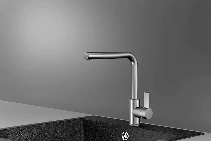 Детальное фото товара: GRANULA 5504 смеситель, нержавеющая сталь