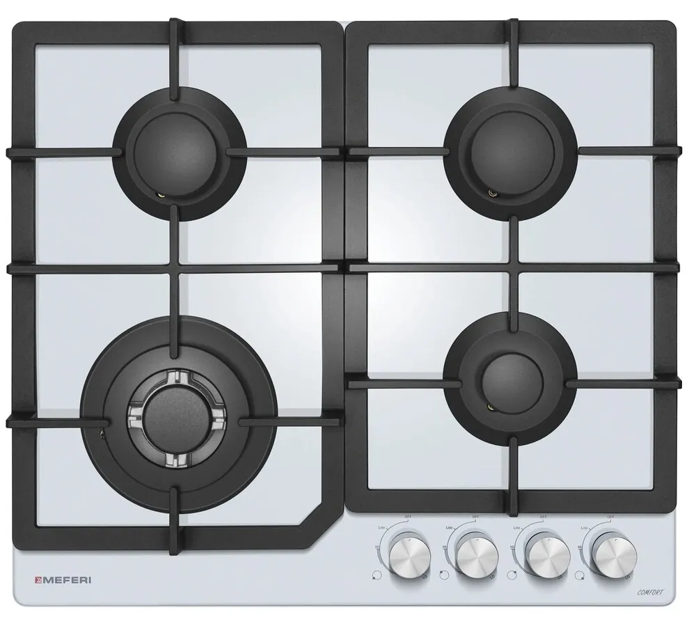 Фото товара: MEFERI MGH604WH GLASS COMFORT газовая поверхность