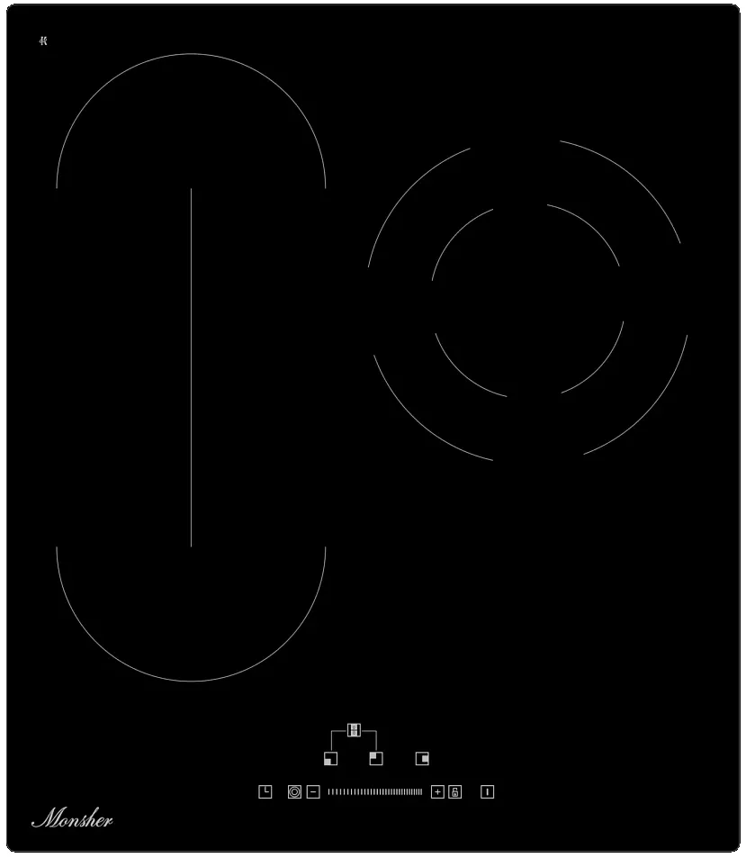 Фото товара: Monsher MHE 45 стеклокерамическая поверхность