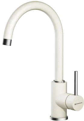 Фото товара: Omoikiri Shinagawa-WH, смеситель, гранит, белый