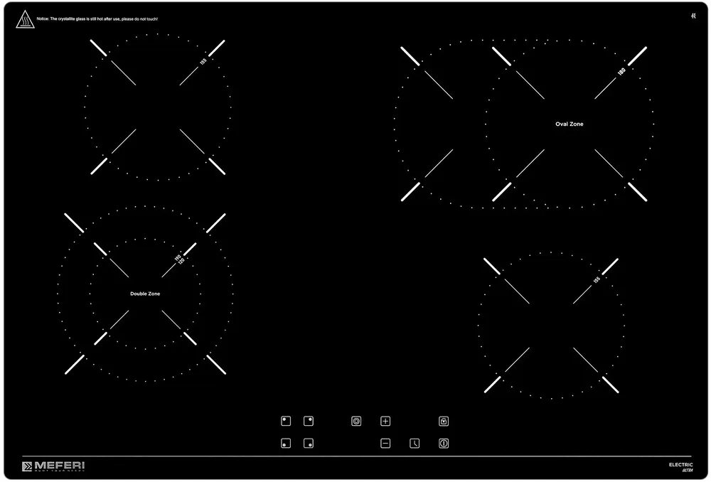 Фото товара: MEFERI MEH754BK ULTRA стеклокерамическая поверхность