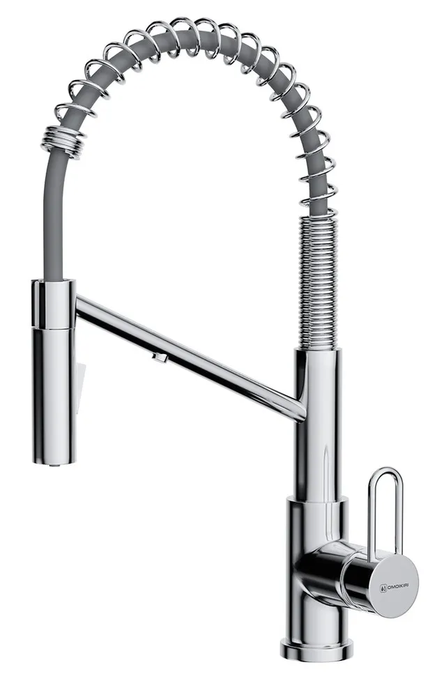 Фото товара: Omoikiri Mikawa 2 Plus-SB-BN, смеситель, нержавеющая сталь