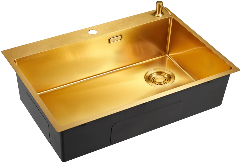 Детальное фото товара: Emar EMB-660(TOP) PVD Golden, мойка, нержавеющая сталь, золото